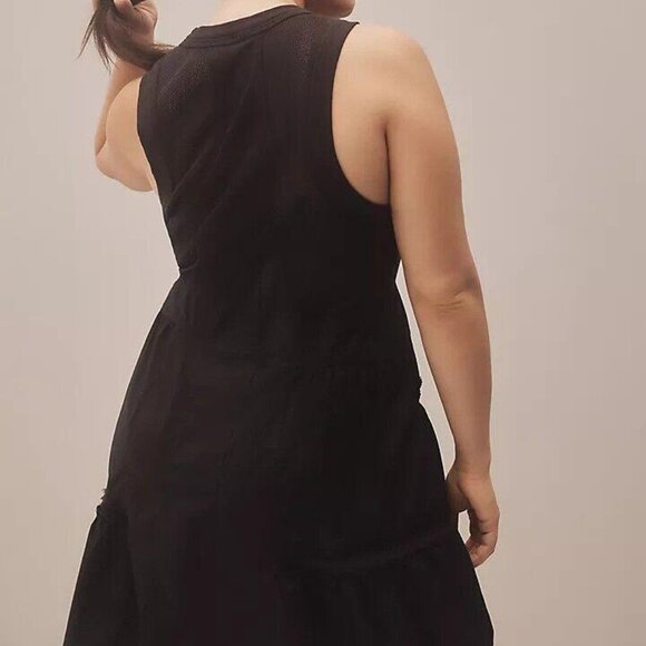 Daily Practice by Anthropologie Trek Utility Mini Dress Tiered Cotton S 280417 - Picture 6 of 12